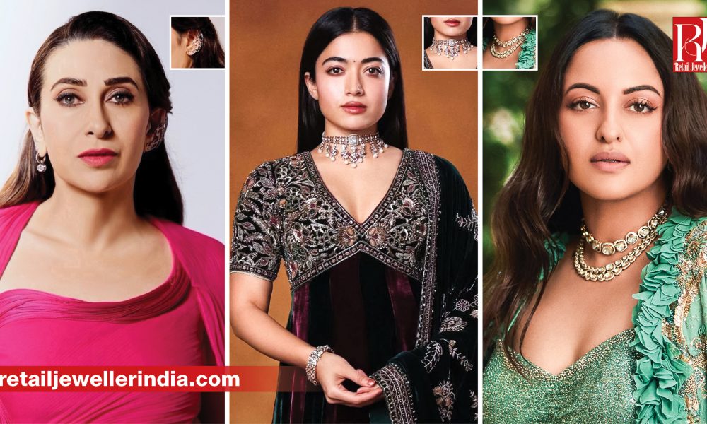 Celebrity jewellery looks featuring emerald, polki and statement jewellery by leading Indian brands.
